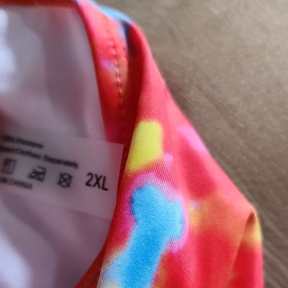 Vibrant Tie-Dye Bikini Set Sexy Fun Plus Swim Vacation Ready! - Picture 2 of 4